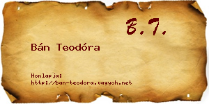 Bán Teodóra névjegykártya
