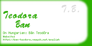 teodora ban business card