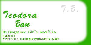 teodora ban business card
